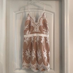 White lace mini dress